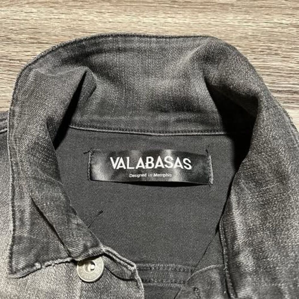 Valabasa Black Denim Jacket Womens Medium Embellished Embroidery - Picture 2 of 10